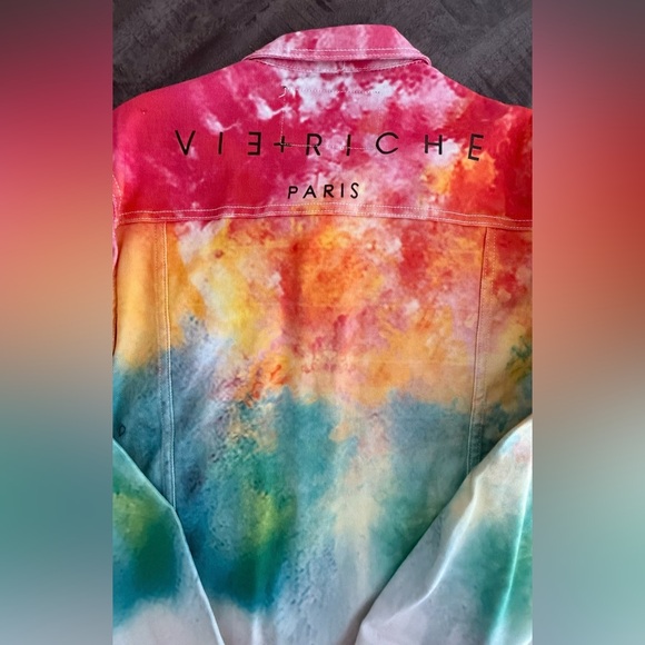 VINTAGE Vibrant Tie-Dye Performance Jacket - Picture 3 of 5